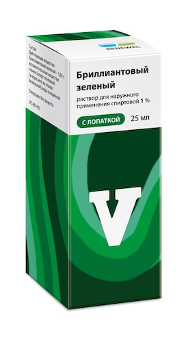 Бриллиантовый зеленый раствор спиртовой 1% 25мл #1