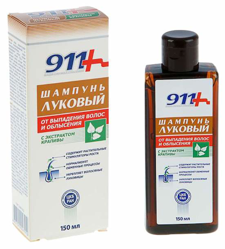 911 Шампунь Луковый с экстрактом крапивы от выпадения волос и облысения 150мл #1