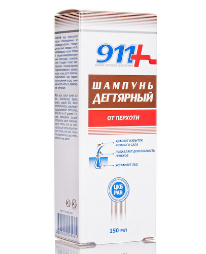 911 шампунь против перхоти дегтярный 150мл #1