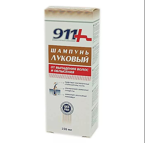 911 шампунь против выпадения облысения луковый 150мл #1