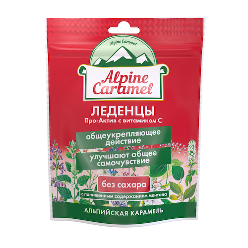 Альпийская карамель леденцы про-актив с витамином с без сахара 75г #1