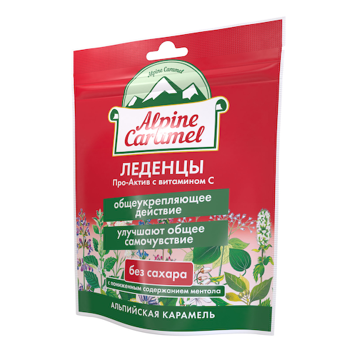 Альпийская карамель леденцы про-актив с витамином с без сахара 75г #1