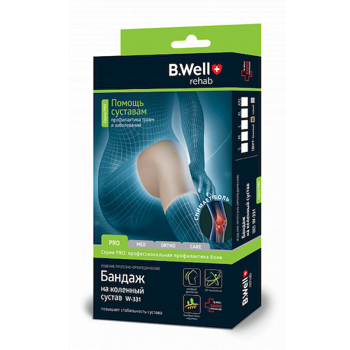 Б.Велл бандаж на коленный сустав бежевый р.L W-331 #1