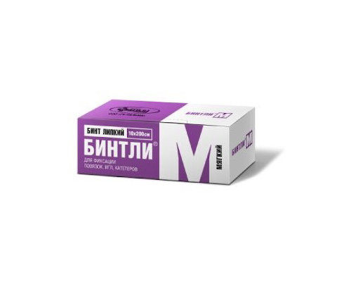 Бинт липкий проницаемый 10см 25см мягк.(лилов.) Бинтли-М #1
