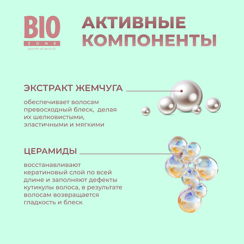 Биозон шампунь ламинирование для волос с экстрактом жемчуга 250мл #1