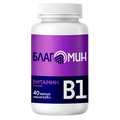 Благомин Витамин В1 капсулы 0,25г № 40 БАД #1