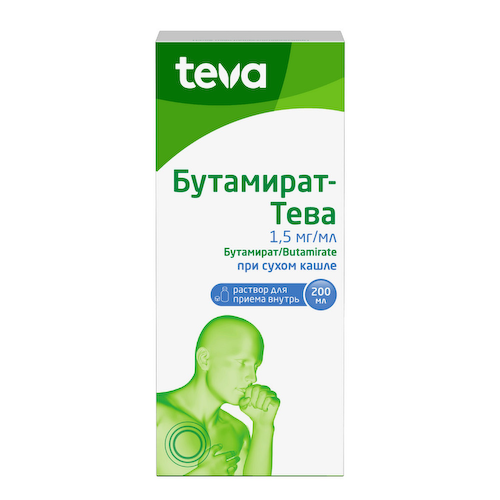 Бутамират-Тева раствор для приема внутрь 1,5мг   мл флакон 200мл #1