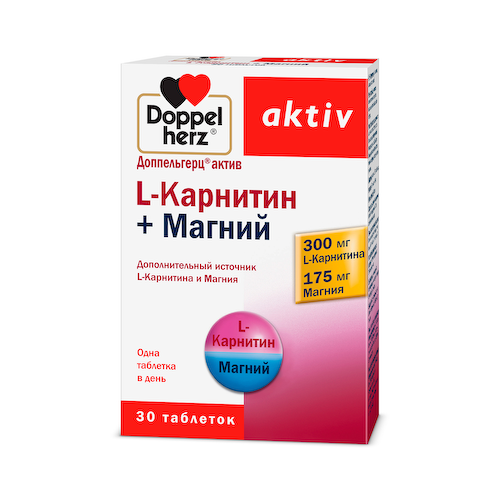 Доппельгерц Актив L-Карнитин + Магний таблетки №30 #1
