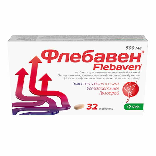 Флебавен таблетки покрытые пленочной оболочкой 500мг №32 #1
