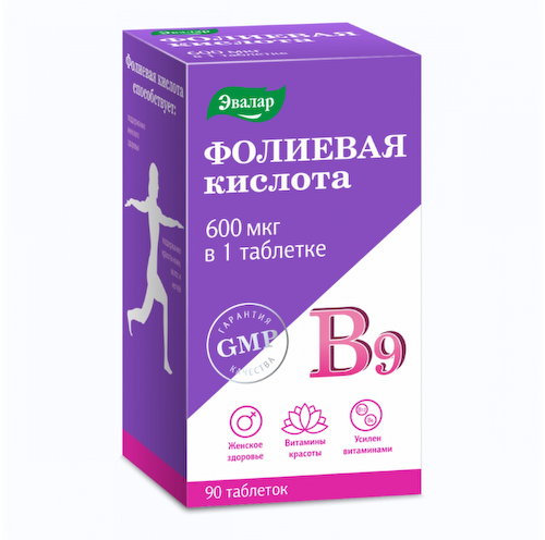 Фолиевая кислота   Витамин В12   Витамин В6 таблетки 0,22г № 90 #1