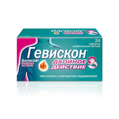 Гевискон Двойное Действие мята таблетки жевательные №24 #1
