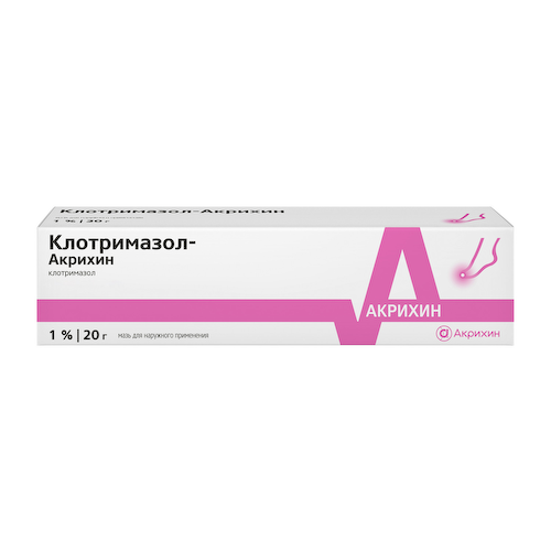Клотримазол-Акрихин мазь 1% 20г #1