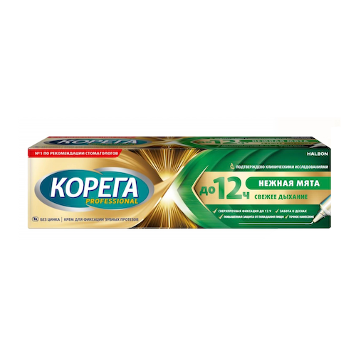 Корега Профешенл Нежная мята крем для фиксации зубных протезов 40г #1