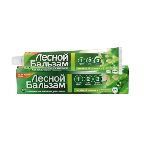 Лесной бальзам зубная паста С ЭКСТРАКТОМ АЛОЭ-ВЕРА И БЕЛОГО ЧАЯ НА ОТВАРЕ ТРАВ 75мл #1
