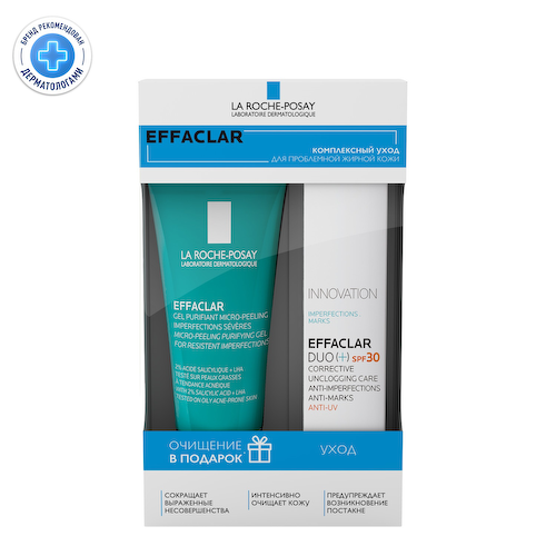Ля Рош-Позе Эфаклар Набор Крем Дуо+ SPF30 40мл+микроотшелушивающий гель 50мл #1