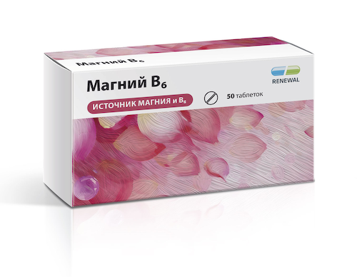Магний В6 Реневал таблетки покрытые оболочкой № 50 БАД #1