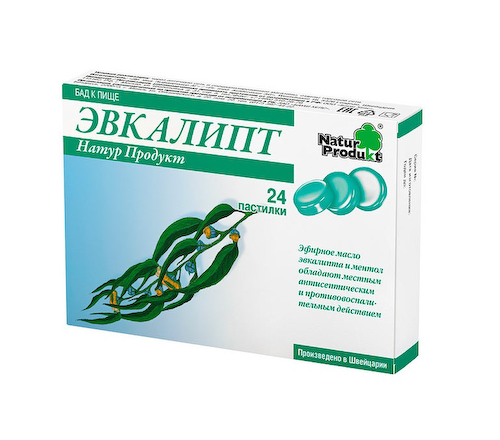 Натур Продукт Эвкалипт пастилки 2,5г № 24 БАД #1
