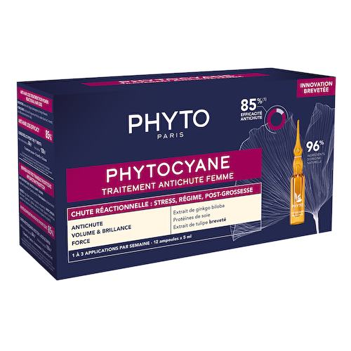 Phytosolba Phytocyane сыворотка против выпадения волос для женщин в ампулах реакционное выпадение 12x5мл #1