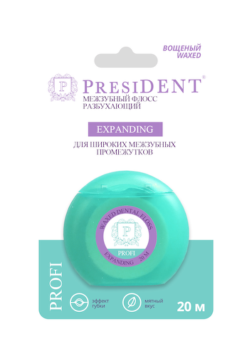 ПрезиДент нить зубная разбухающая 20м 204 #1