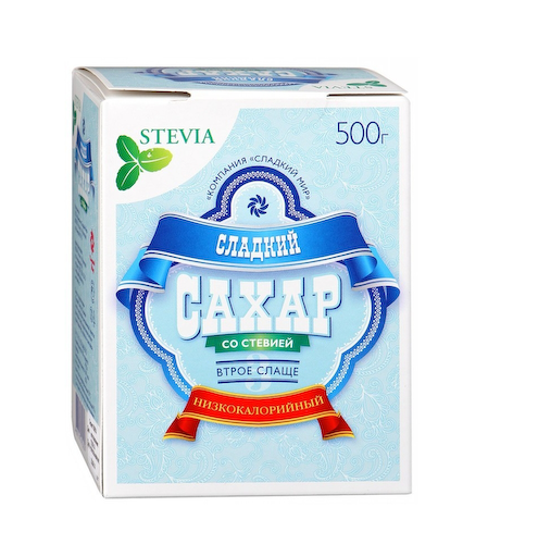 Сладкий сахар со стевией порошок 500г #1