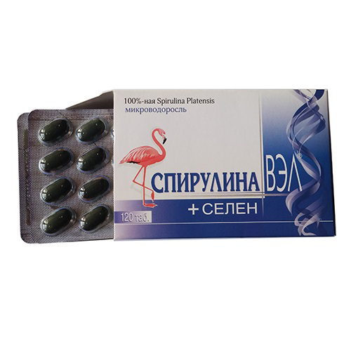 Спирулина ВЭЛ+селен таблетки 500мг № 120 #1