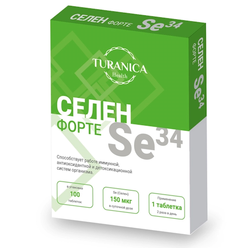 Тураника Селен-Форте SE 34 таблетки 100мг № 100 #1