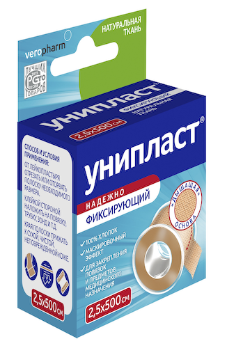 Унипласт пластырь натуральная ткань 2,5х500см #1