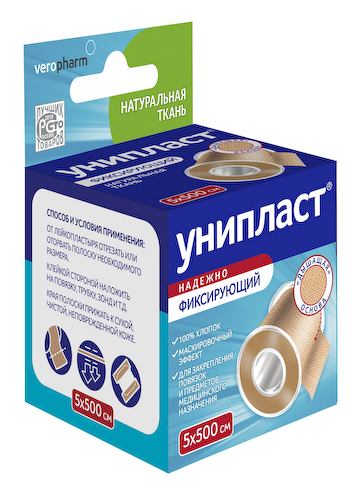Унипласт пластырь натуральная ткань 5х500см #1