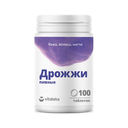 Витатека Дрожжи пивные 500мг таблетки БАД № 100 #1