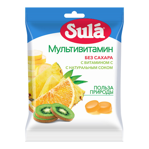Зула карамель б сахара леденцовая Мультивитамин 60г #1