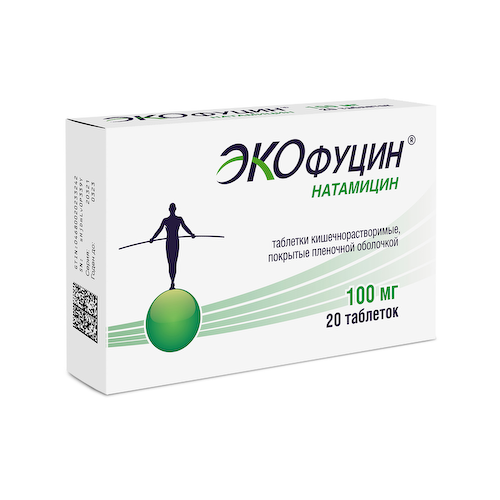 Экофуцин таб кищечнораств. п плен. об. 0,1 №20 #1