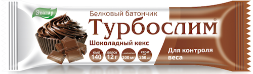 Турбослим шоколадный кекс для контроля веса батончик 50г #1