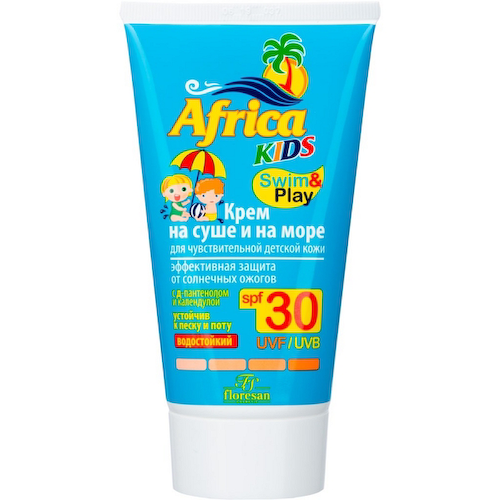 Африка Кидс крем солнцезащитный на суше море д чувств.кожи SPF30 150мл 410 #1