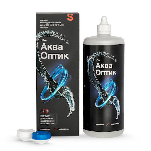 АкваОптик р-р многофункц. для ухода за контактными линзами 450мл с контейнером для линз #1
