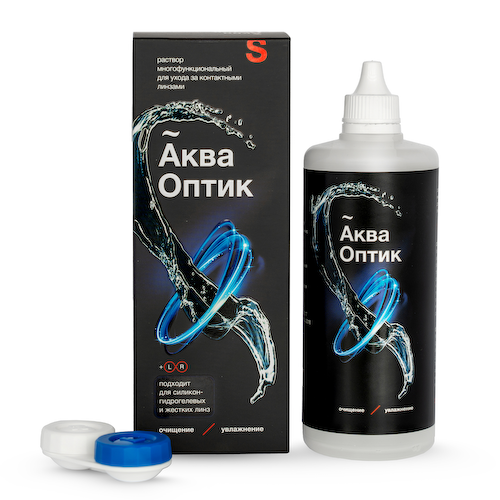 АкваОптик р-р многофункц. для ухода за контактными линзами 250мл с контейнером для линз #1
