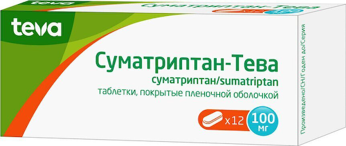 Суматриптан-Тева таб. п/п/о 100мг №12 #1