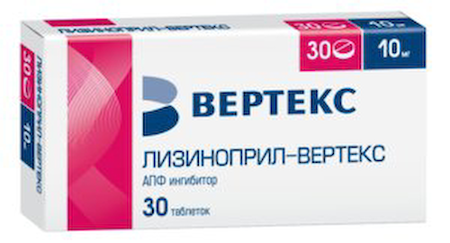 Лизиноприл-Вертекс таб. 10мг №30 #1