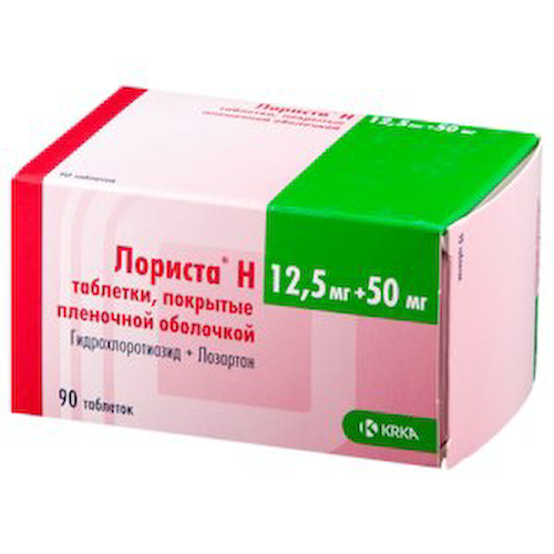 Лориста Н таб. п/о 50мг+12.5мг №90 #1
