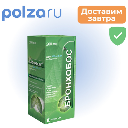 Бронхобос, сироп 250 мг/5 мл (с мерной ложкой), 200 мл #1