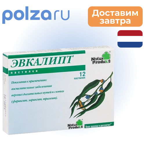Эвкалипт Натур Продукт, пастилки 2.5 г, 12 шт. #1
