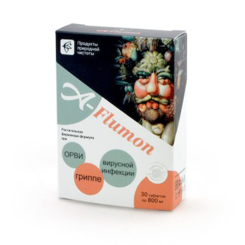 A-Flumon, Растительная формула при ОРВИ, гриппе, вирусной инфекции, таблетки, 30 шт. #1