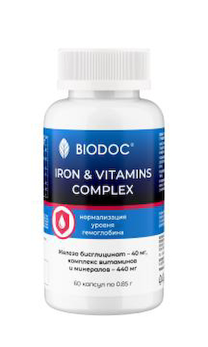 BIODOC, Железо (бисглицинат) + комплекс витаминов, капсулы, 60 шт. #1
