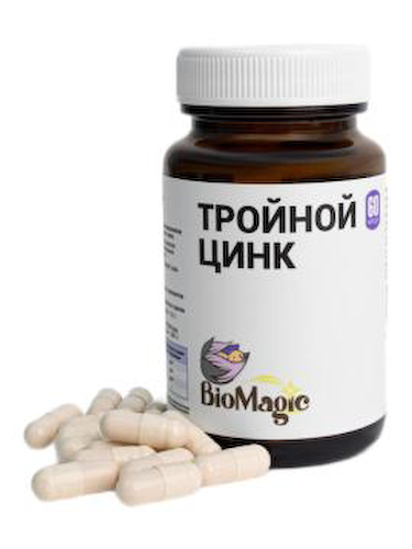 BioMagic, Тройной цинк (пиколинат, бисглицинат, малат), капсулы, 60 шт. #1