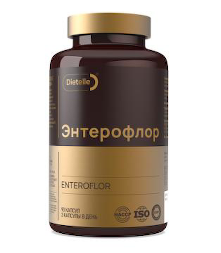 Dietelle, Энтерофлор new (метабиотик и сорбент для микрофлоры кишечника), капсулы, 90 шт. #1