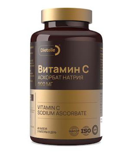 Dietelle, Витамин C (аскорбат натрия), капсулы, 60 шт. #1