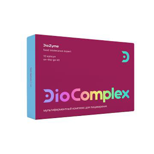 DioZyme, Диокомплекс (мультиферментный комплекс для пищеварения), капсулы, 10 шт. #1