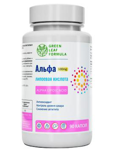 Green Leaf Formula, Альфа-липоевая кислота, капсулы, 90 шт. #1