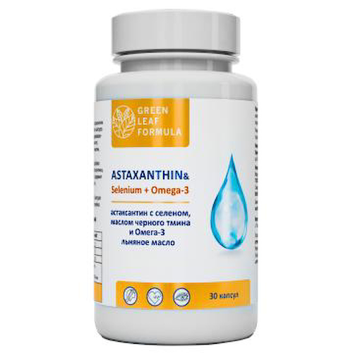 Green Leaf Formula, Астаксантин, капсулы, 30 шт. #1