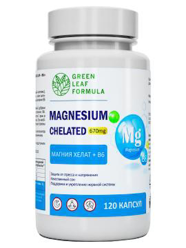 Green Leaf Formula, Магний хелат + витамин В6, капсулы, 120 шт. #1