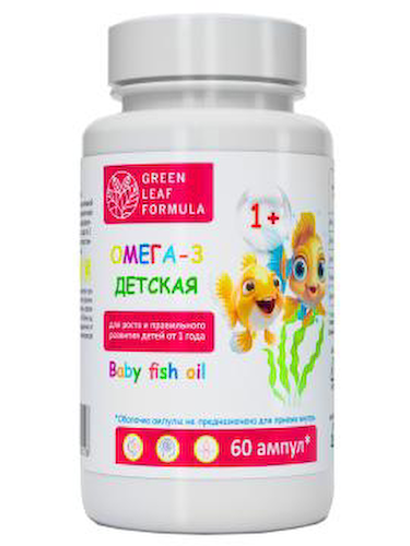 Green Leaf Formula, Омега-3, ампулы, 60 шт. #1